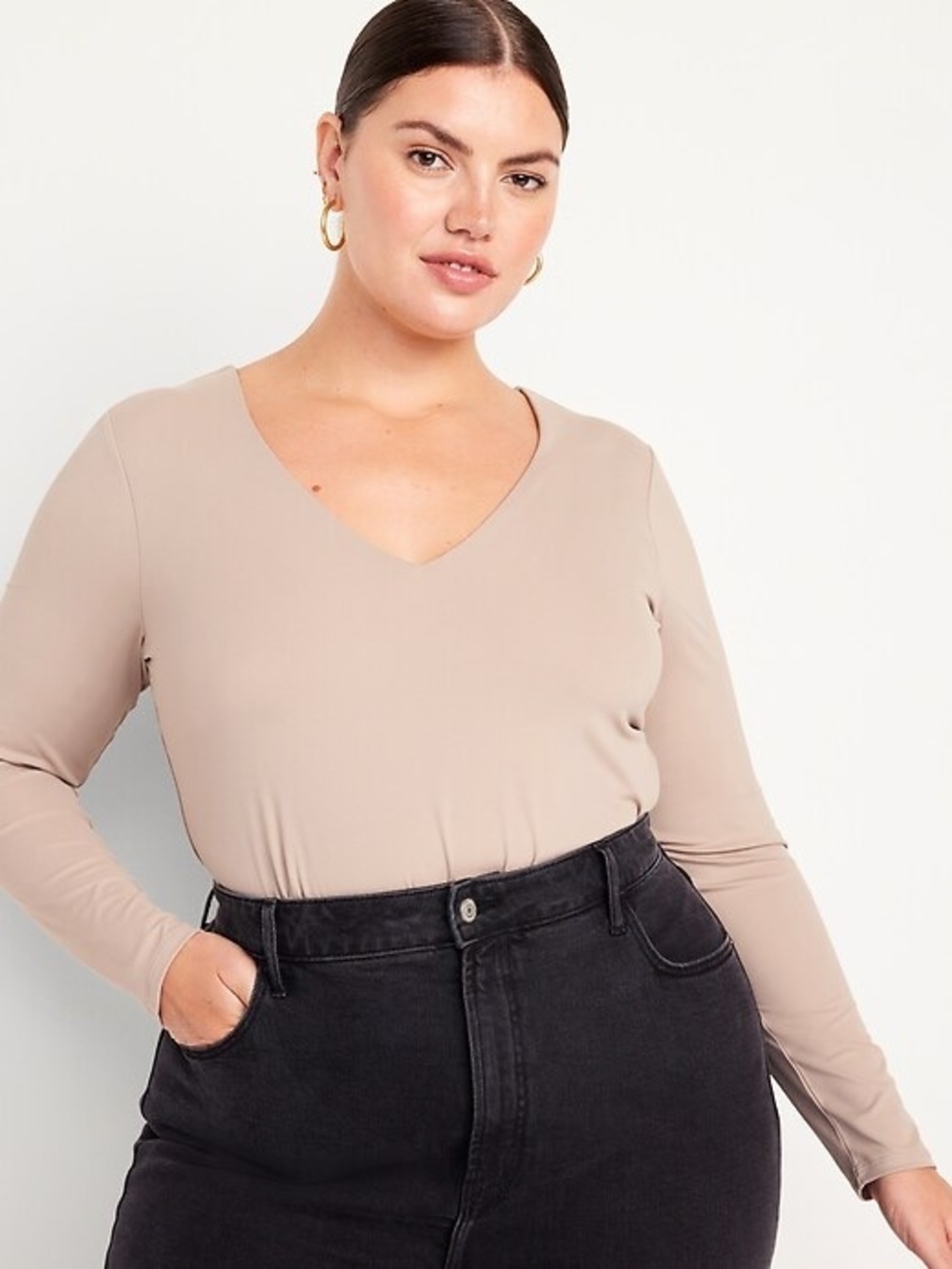 Old Navy Double Layer Sculpting Crop T-Shirt
